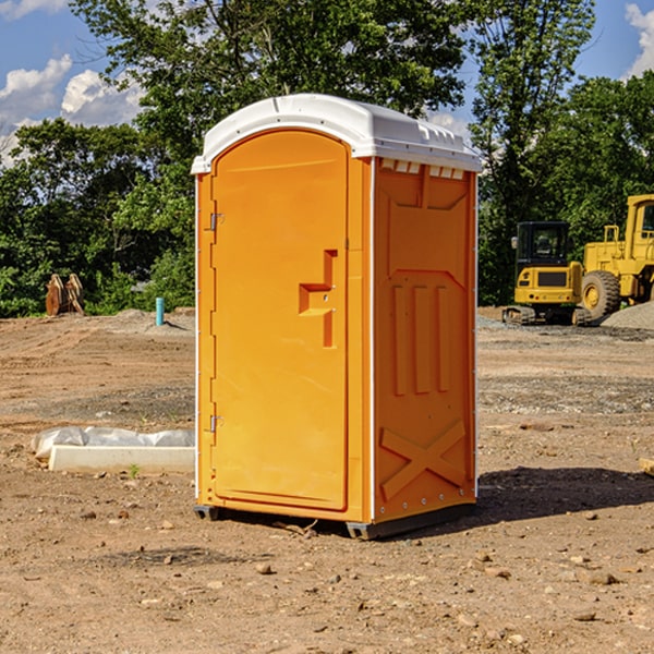 how often are the portable restrooms cleaned and serviced during a rental period in Blennerhassett